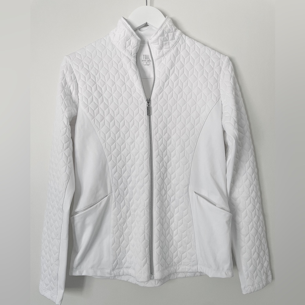 White Althleisure/Golf Zip-Up NEVER WORN